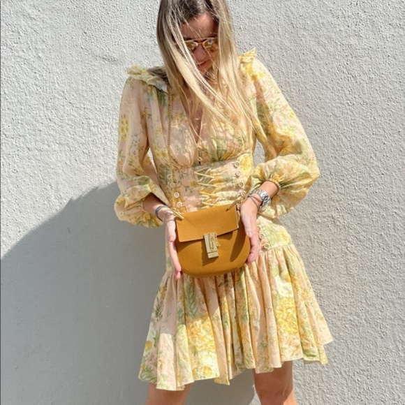 Zimmermann Dresses Zimmermann Amelie Corset Dress Peach Floral